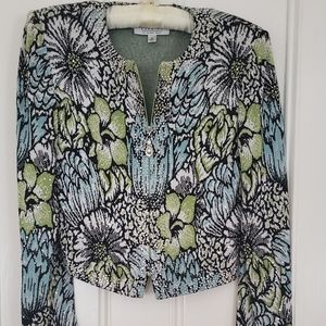 St. John's designer evening zip top.